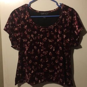 Forever 21 Velvet Crop Top